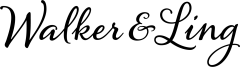 A stylish, cursive logo featuring the words "Walker & Ling." The text is elegantly written with a combination of thick and thin strokes.