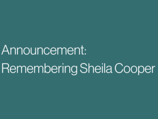 Remembering former AIS Managing Director Sheila Cooper
