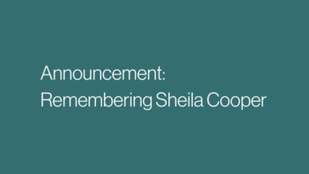 Remembering former AIS Managing Director Sheila Cooper